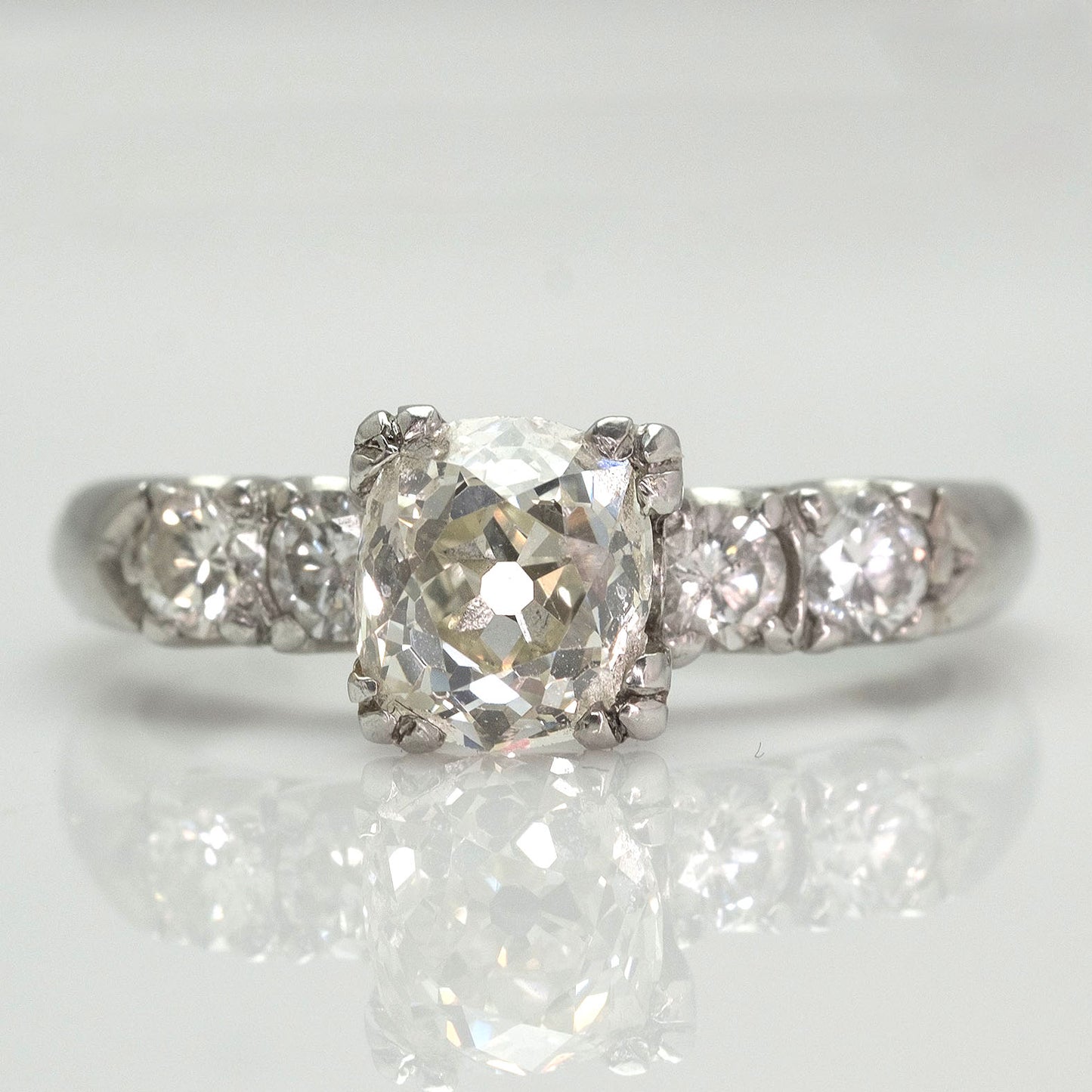 Art Deco Platinum 1.15 Carat Diamond Solitaire Ring - Friar House