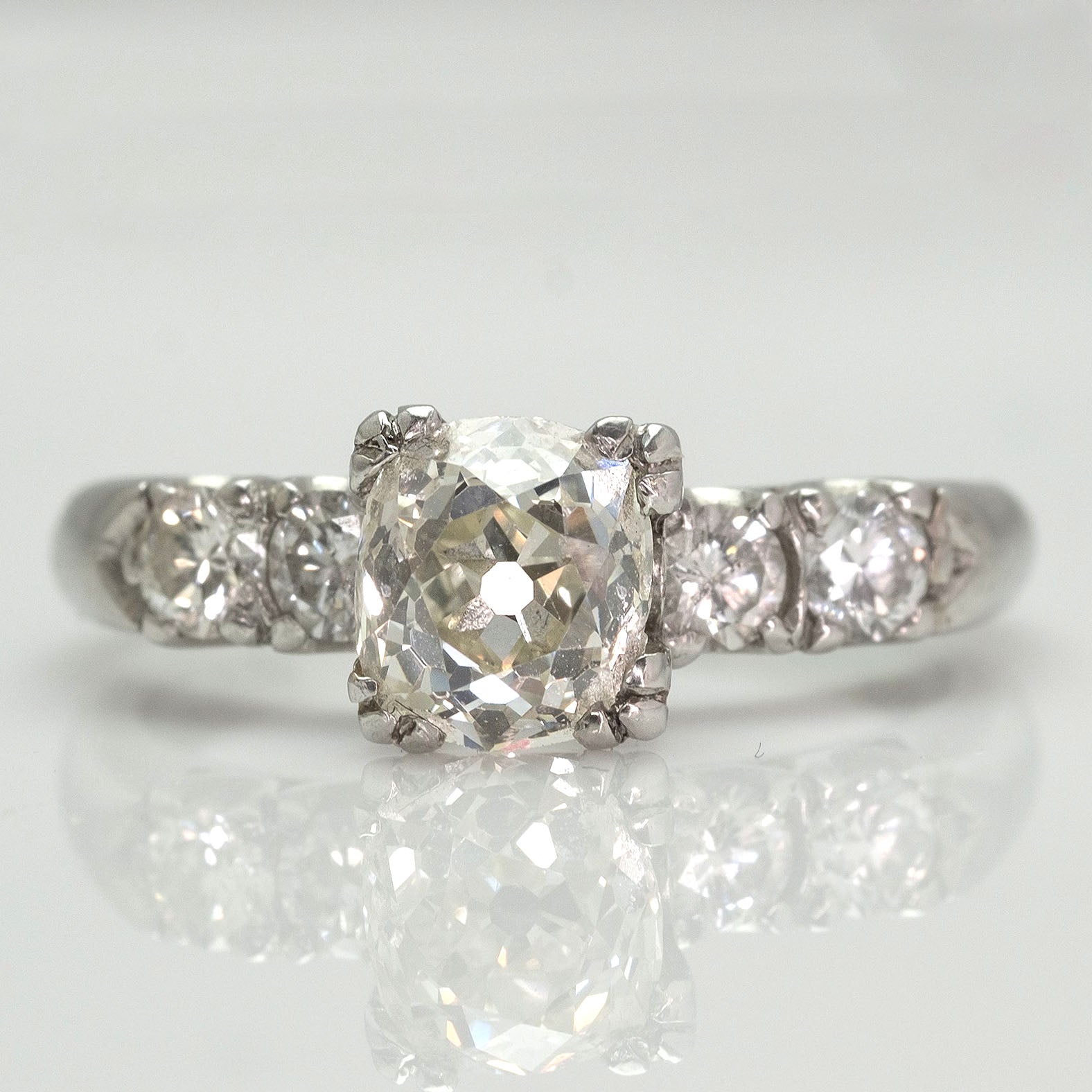 Art Deco Platinum 1.15 Carat Diamond Solitaire Ring - Friar House