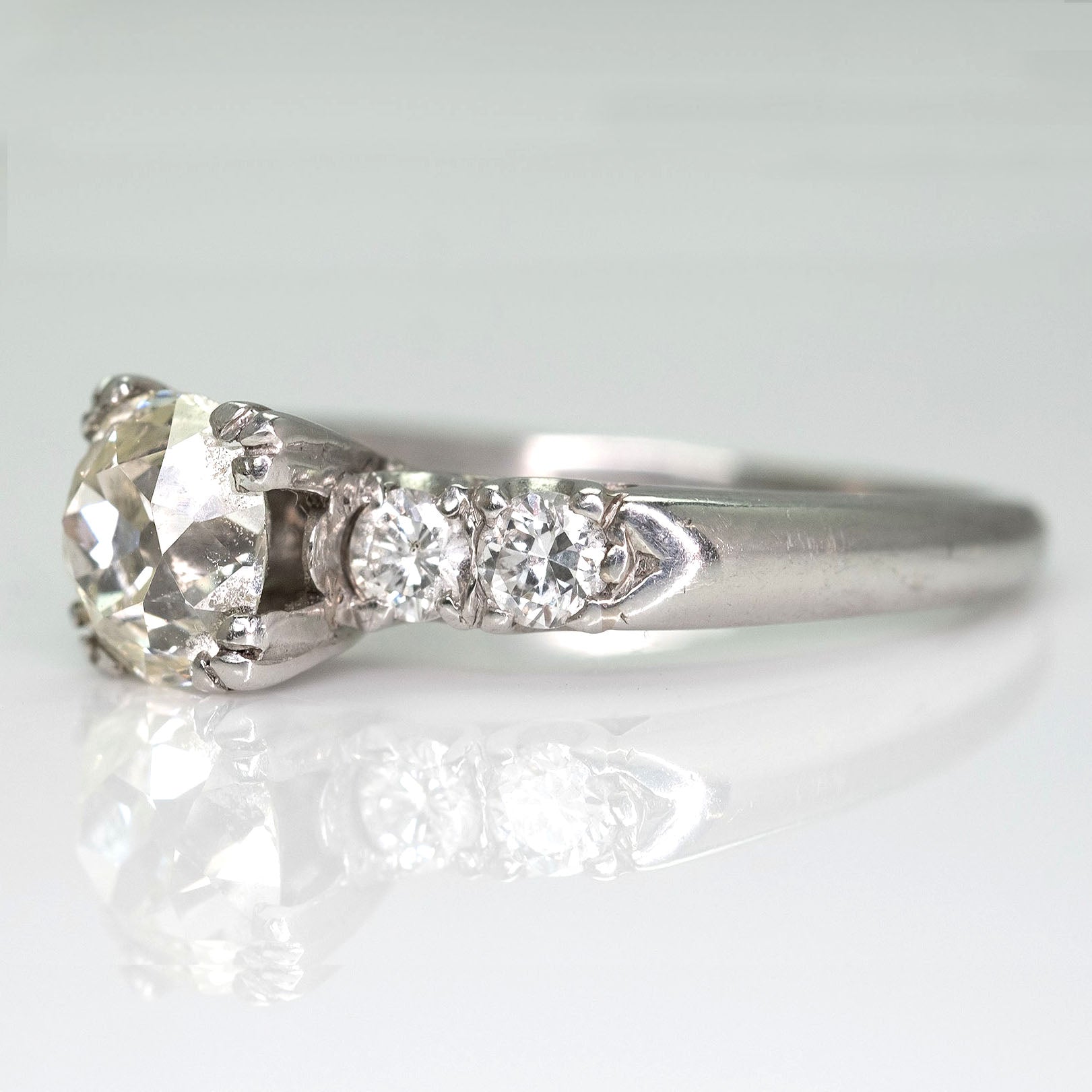 Art Deco Platinum 1.15 Carat Diamond Solitaire Ring - Friar House
