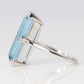 Art Deco Platinum 12 Carat Aquamarine Ring - Friar House