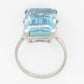 Art Deco Platinum 12 Carat Aquamarine Ring - Friar House