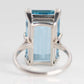 Art Deco Platinum 12 Carat Aquamarine Ring - Friar House