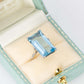Art Deco Platinum 12 Carat Aquamarine Ring - Friar House