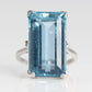 Art Deco Platinum 12 Carat Aquamarine Ring - Friar House