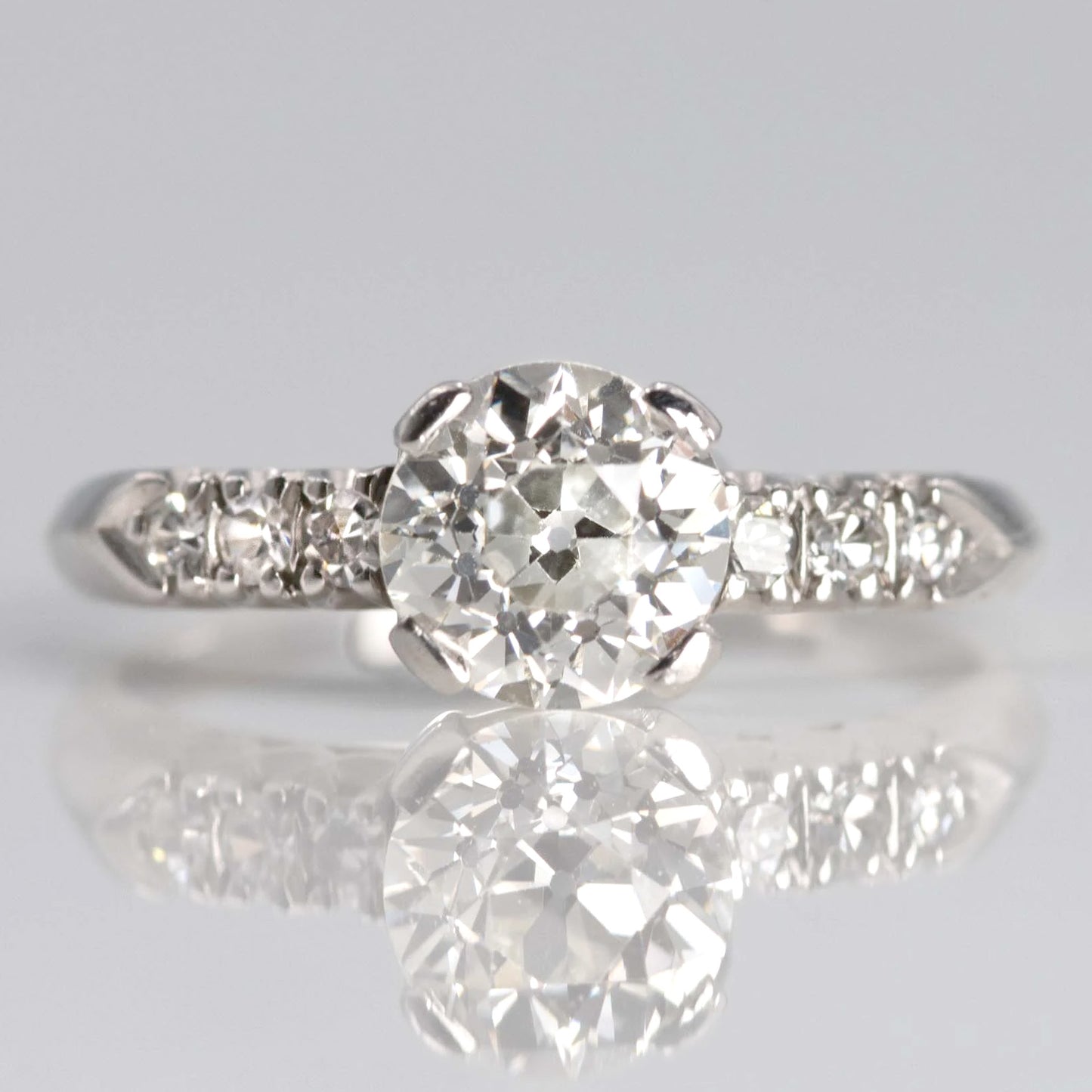 Art Deco Platinum 1.25 Carat Diamond Solitaire Ring - Friar House