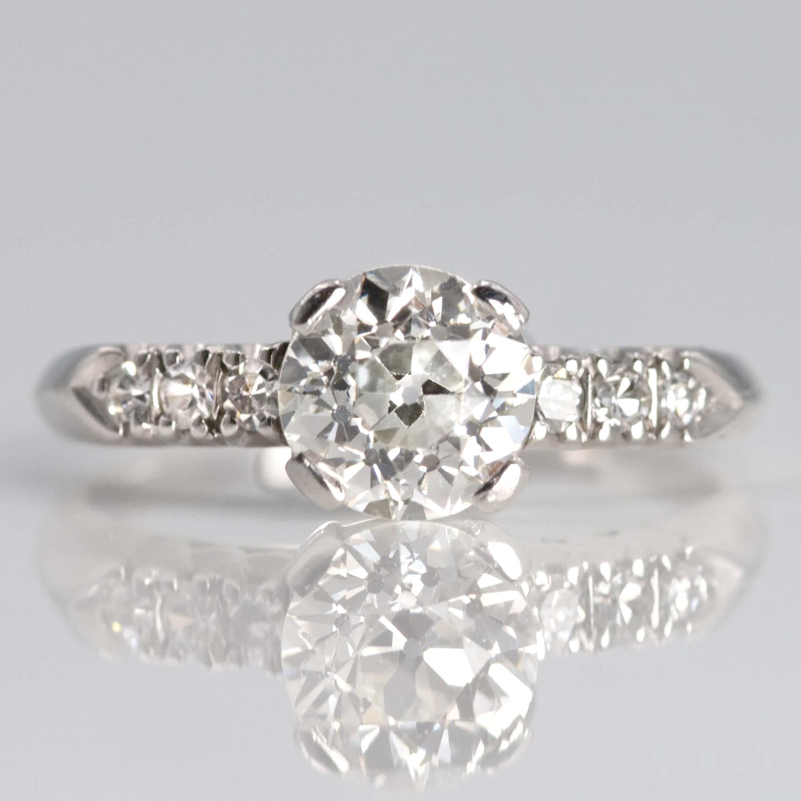 Art Deco Platinum 1.25 Carat Diamond Solitaire Ring - Friar House