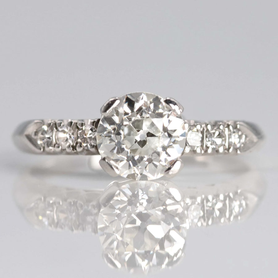 Art Deco Platinum 1.25 Carat Diamond Solitaire Ring - Friar House