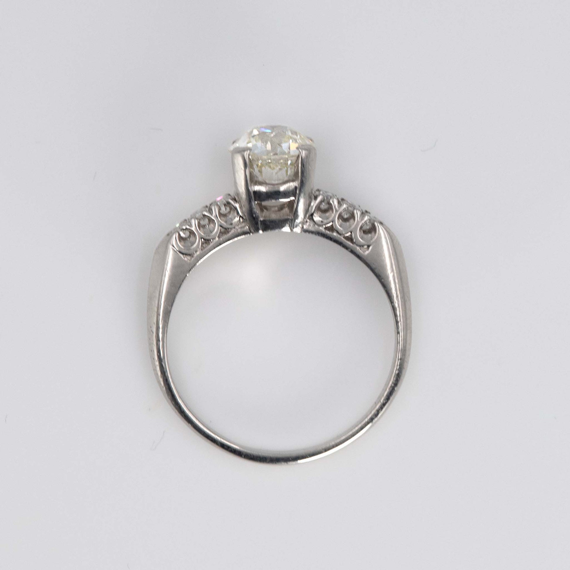 Art Deco Platinum 1.25 Carat Diamond Solitaire Ring - Friar House