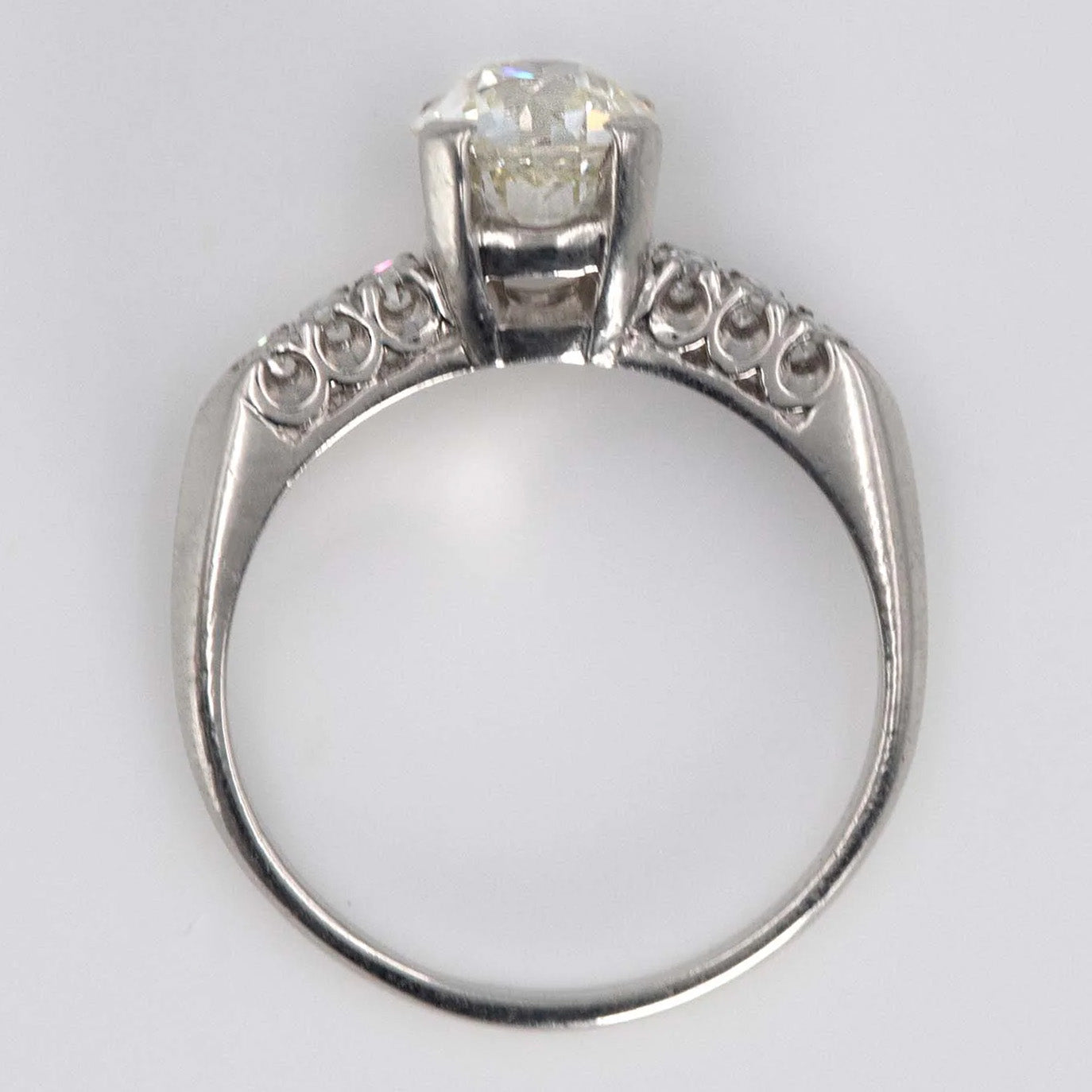 Art Deco Platinum 1.25 Carat Diamond Solitaire Ring - Friar House