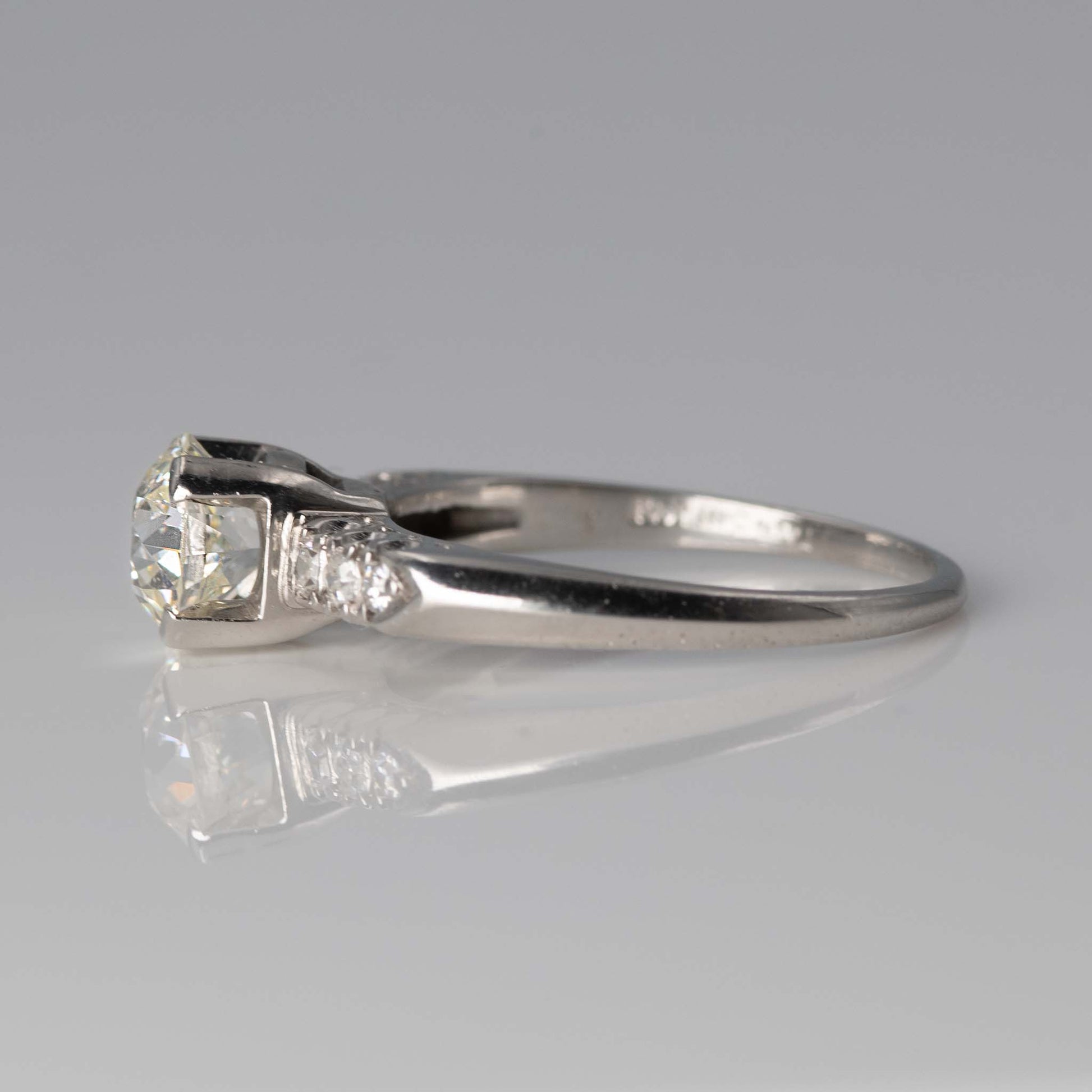 Art Deco Platinum 1.25 Carat Diamond Solitaire Ring - Friar House