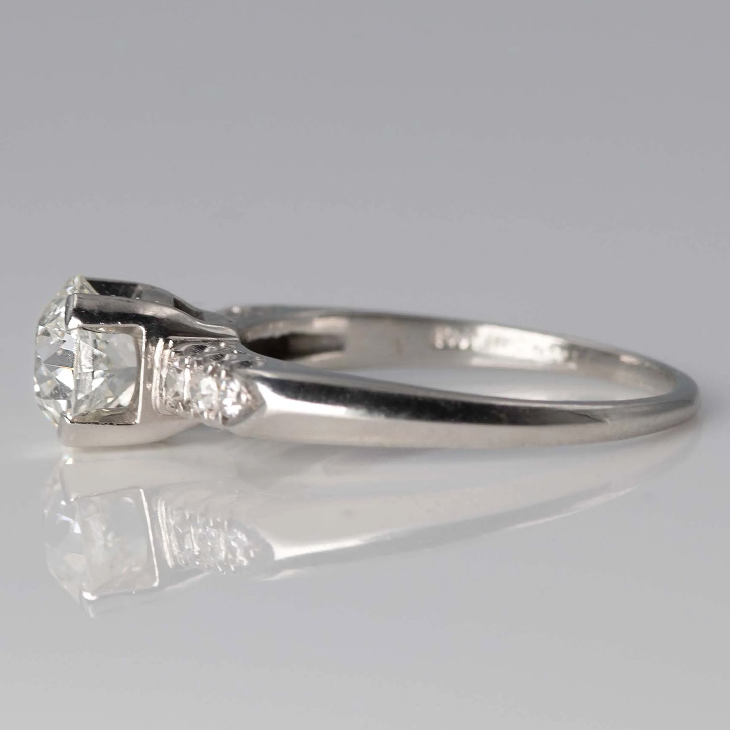 Art Deco Platinum 1.25 Carat Diamond Solitaire Ring - Friar House
