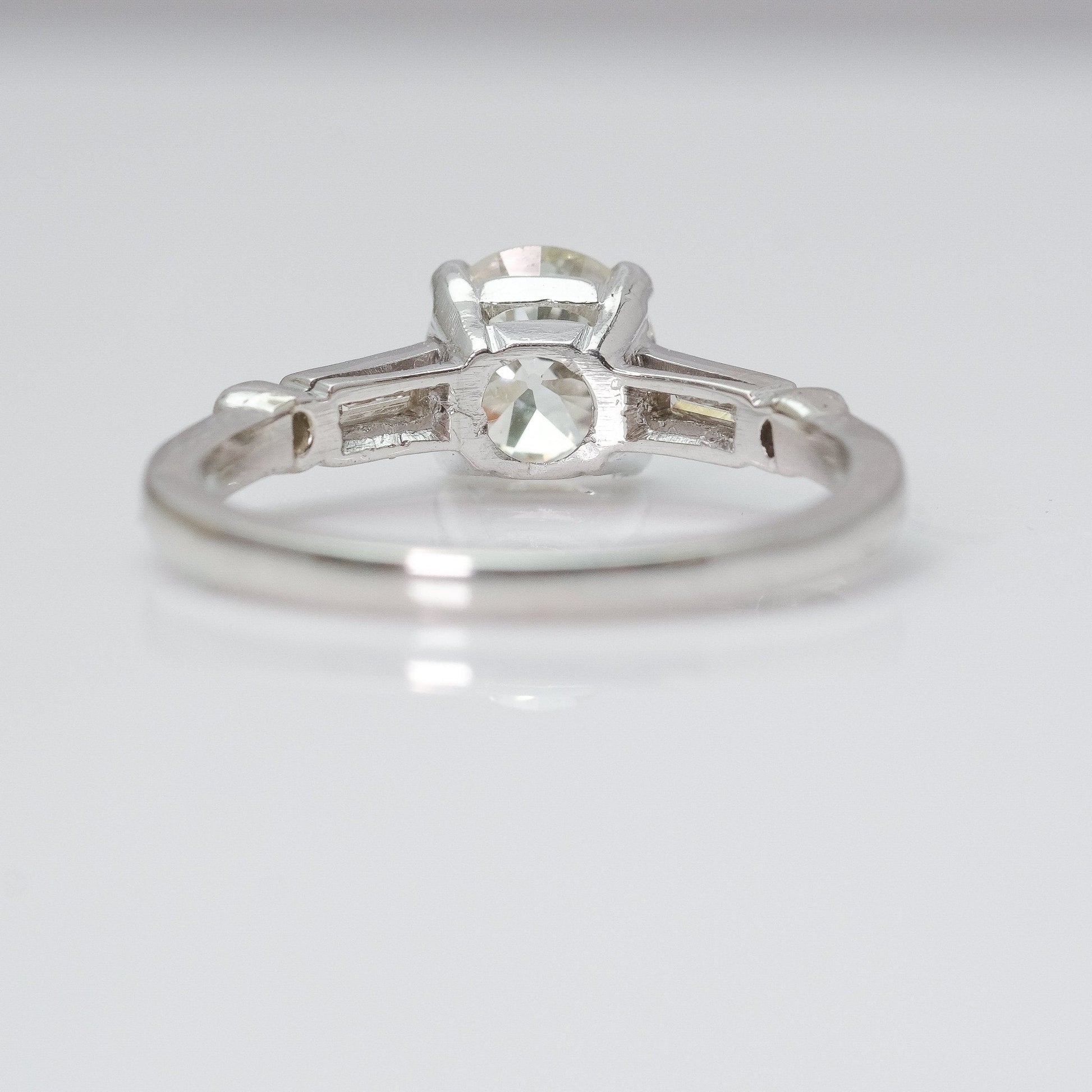 Art Deco Platinum 1.37 Carat Diamond Solitaire Ring - Friar House