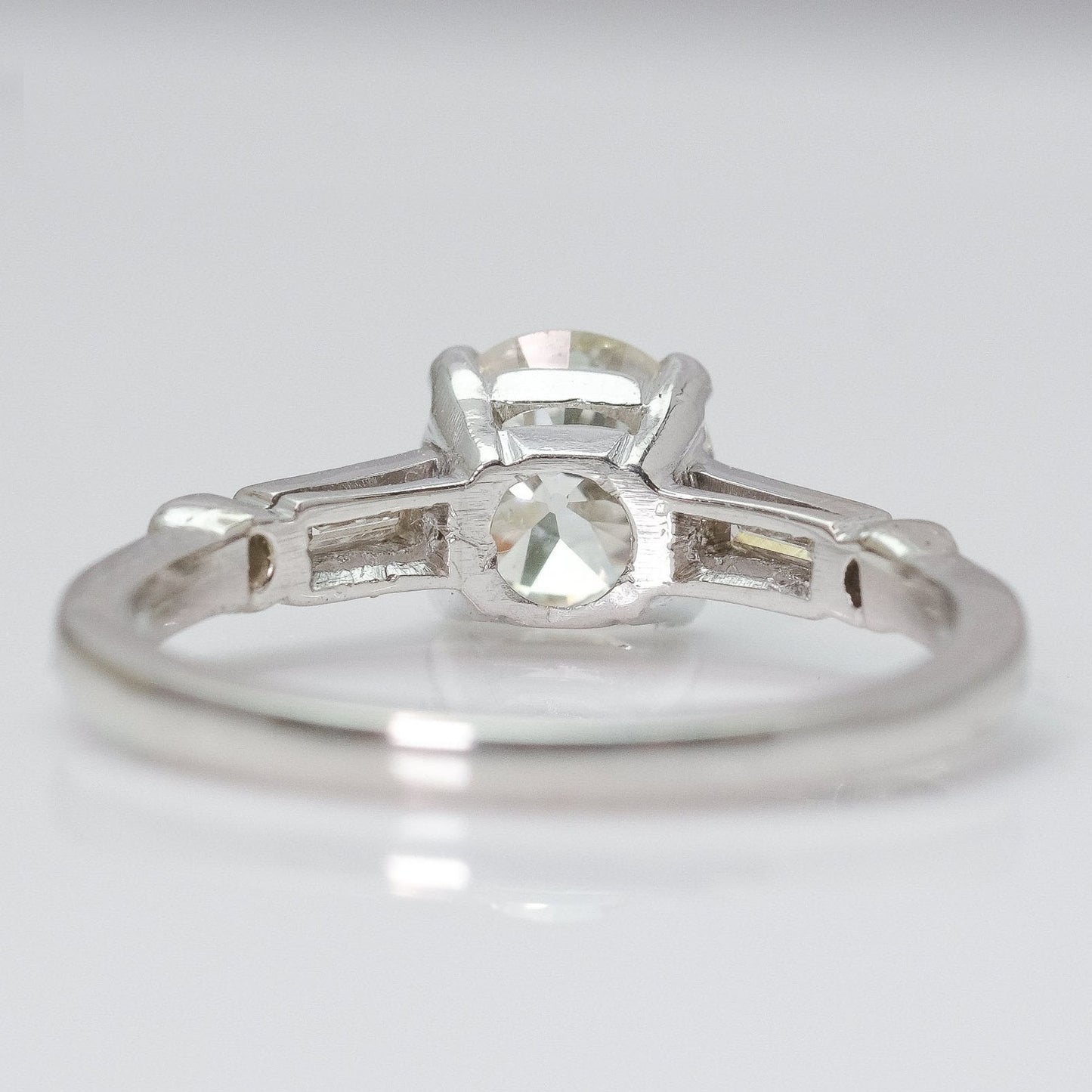 Art Deco Platinum 1.37 Carat Diamond Solitaire Ring - Friar House