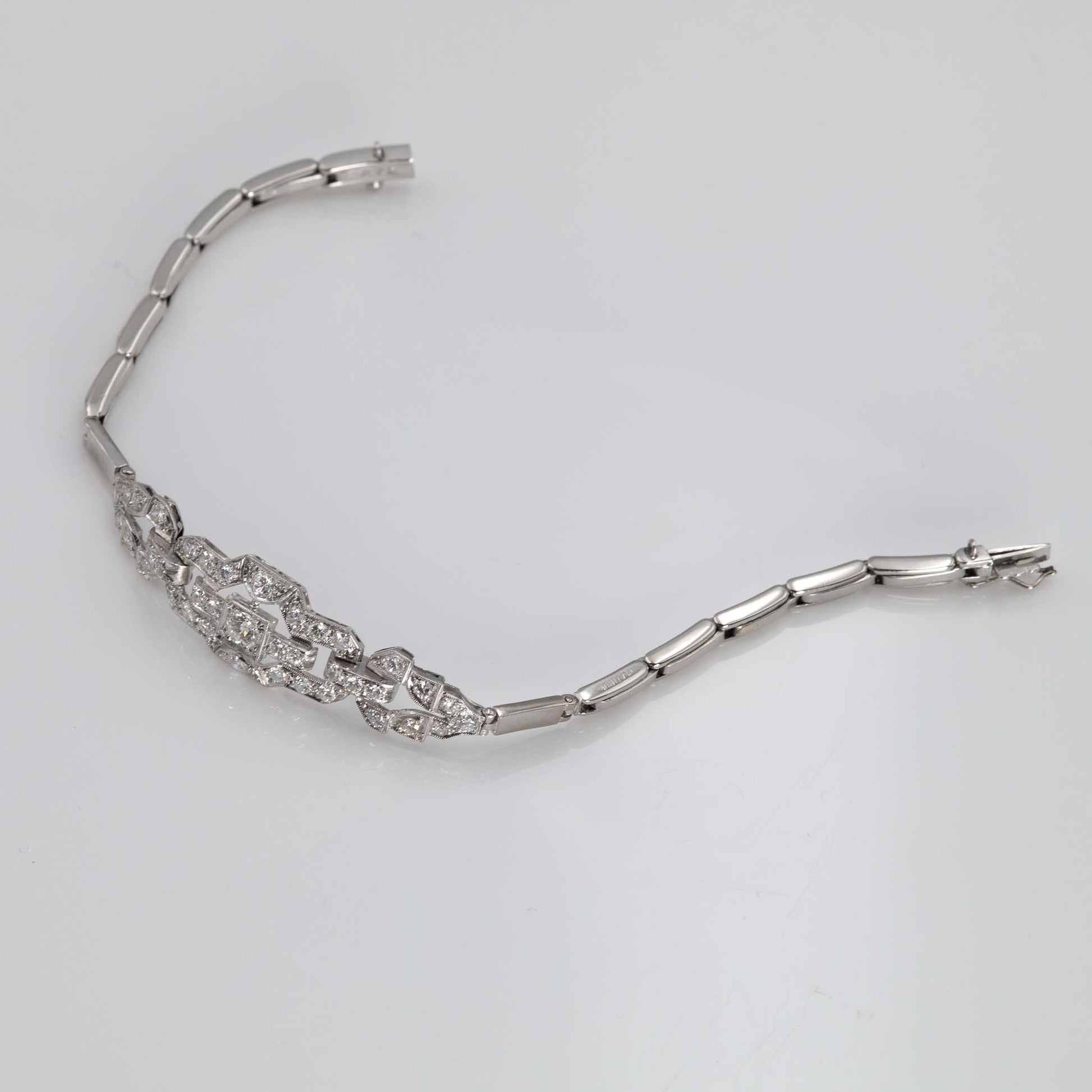 Art Deco Platinum 1.40 carat Diamond Bracelet - Friar House