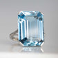 Art Deco Platinum 17 Carat Aquamarine Ring - Friar House