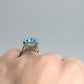 Art Deco Platinum 17 Carat Aquamarine Ring - Friar House