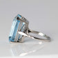 Art Deco Platinum 17 Carat Aquamarine Ring - Friar House