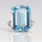 Art Deco Platinum 17 Carat Aquamarine Ring - Friar House