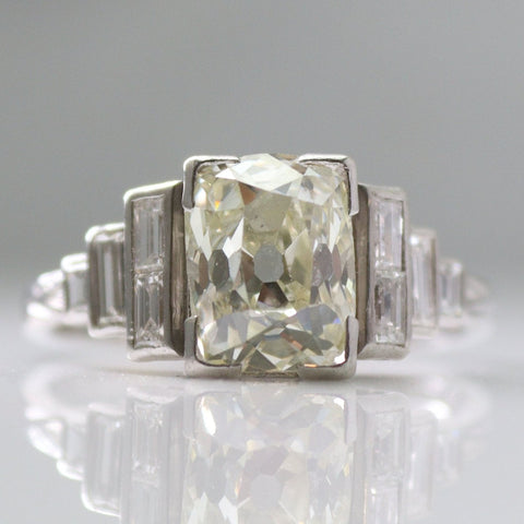 Art Deco Platinum 1.75 Carat Diamond Solitaire Ring