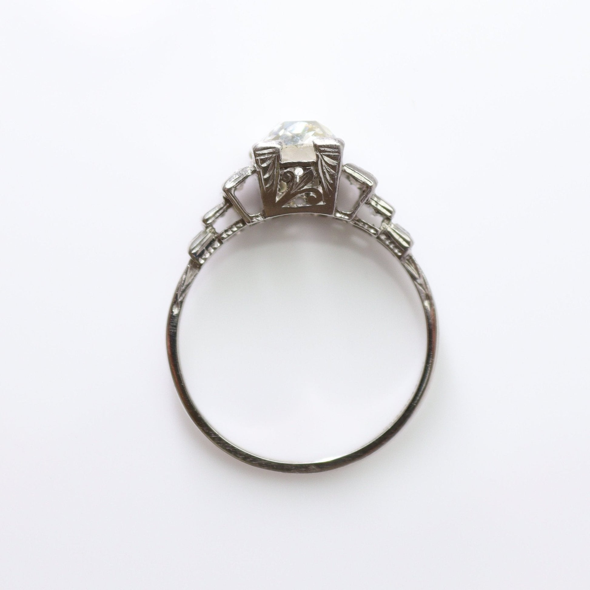 Art Deco Platinum 1.75 Carat Diamond Solitaire Ring - Friar House