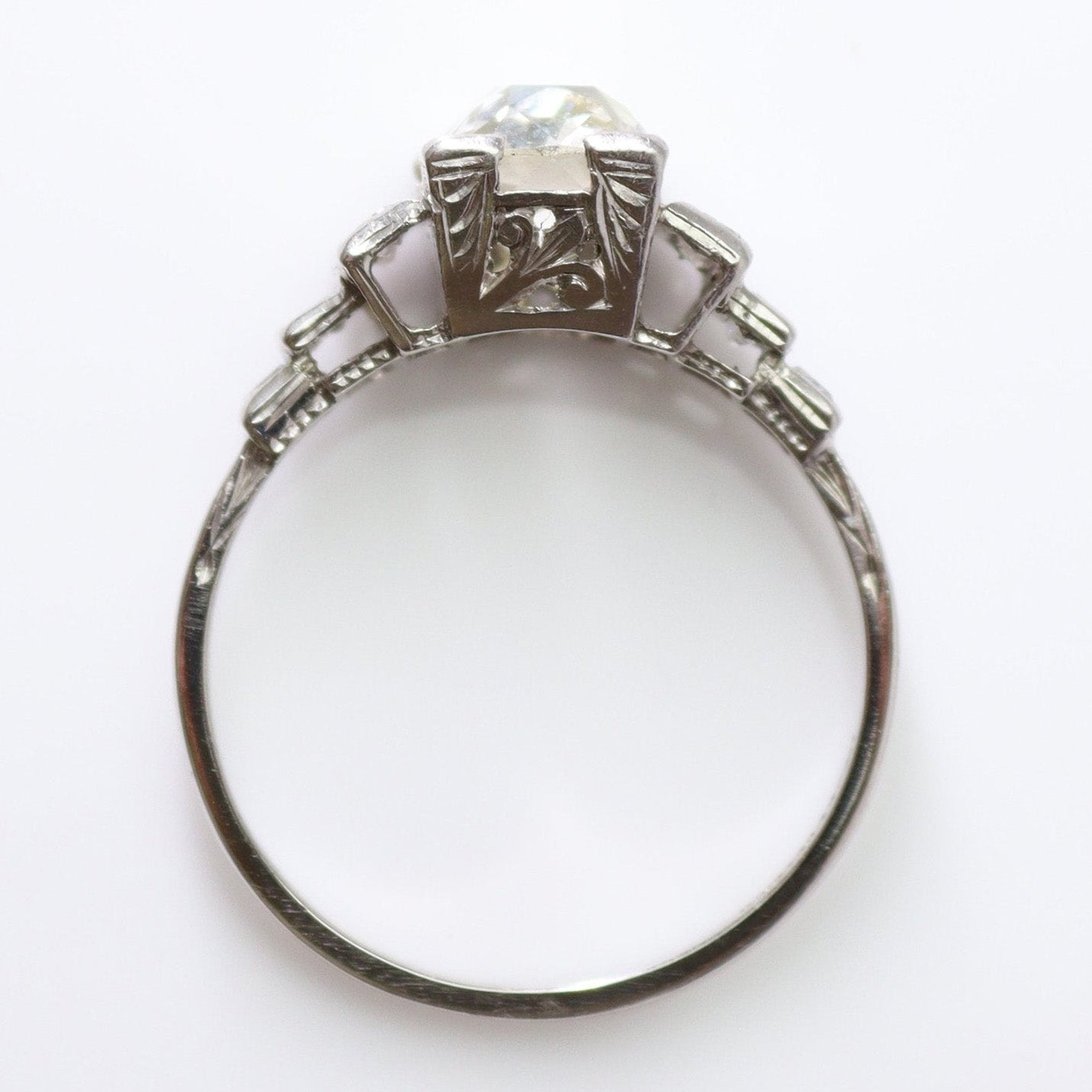 Art Deco Platinum 1.75 Carat Diamond Solitaire Ring - Friar House