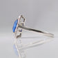 Art Deco Platinum 1.8 carat Sapphire and Diamond Cluster Ring - Friar House