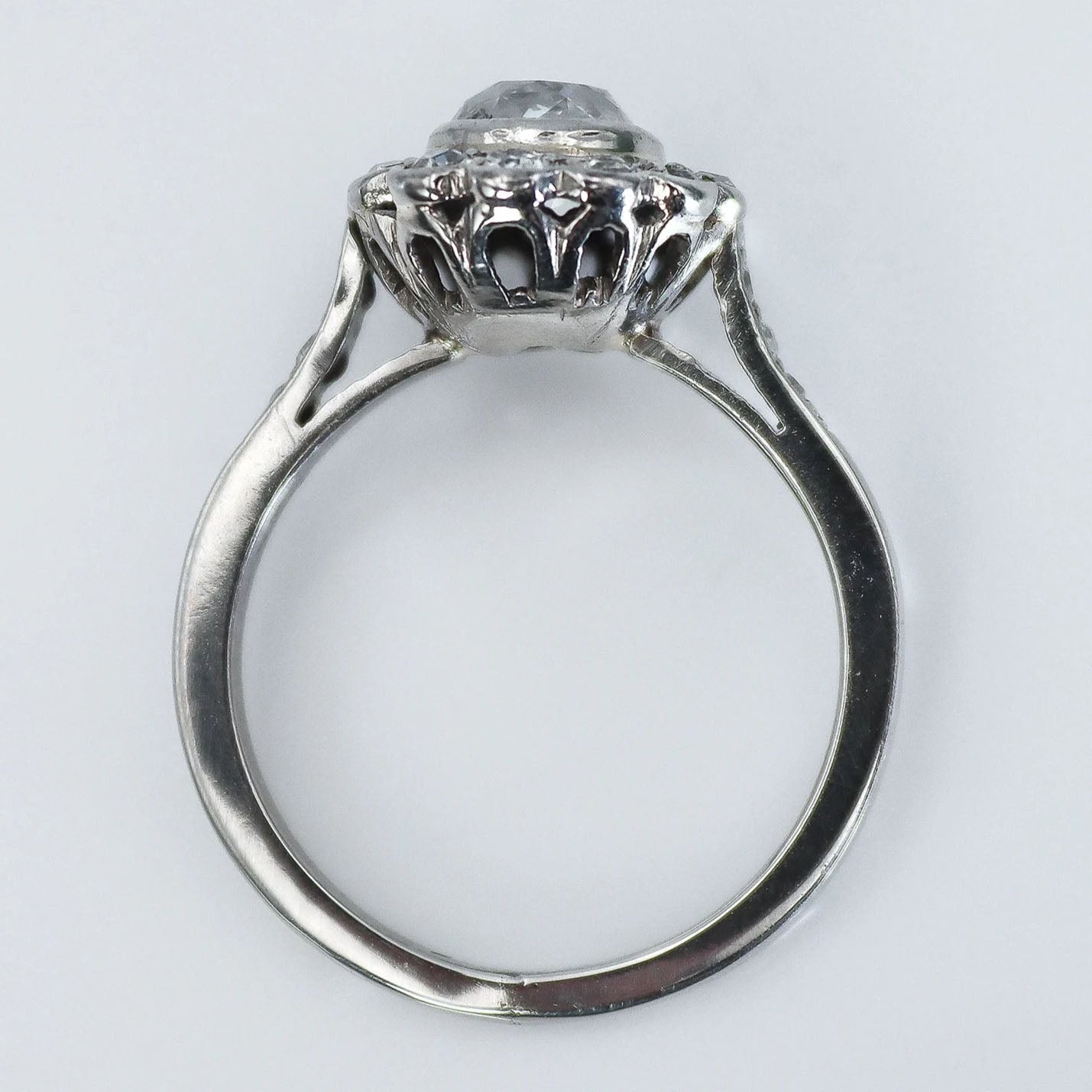 Art Deco Platinum 1 carat Diamond Cluster Ring - Friar House
