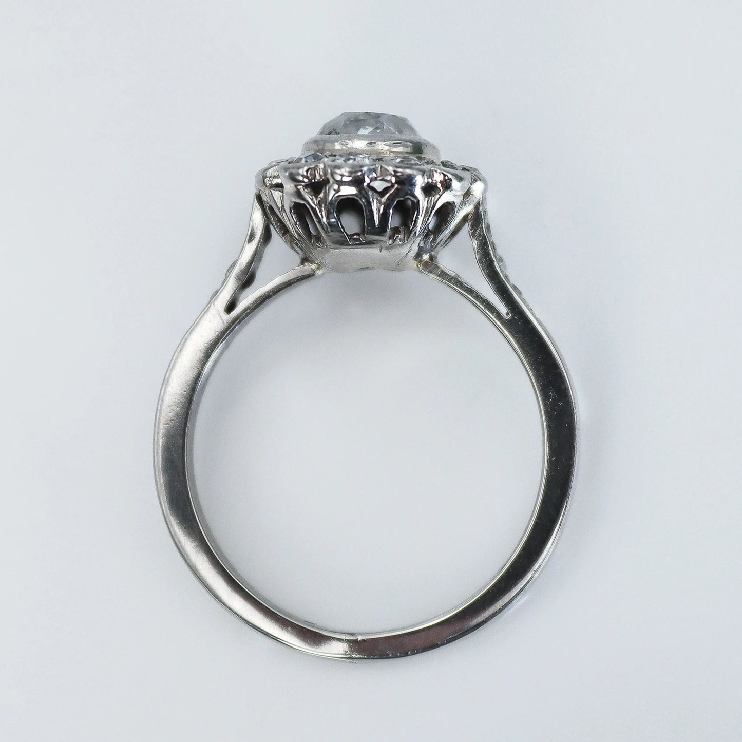 Art Deco Platinum 1 carat Diamond Cluster Ring - Friar House