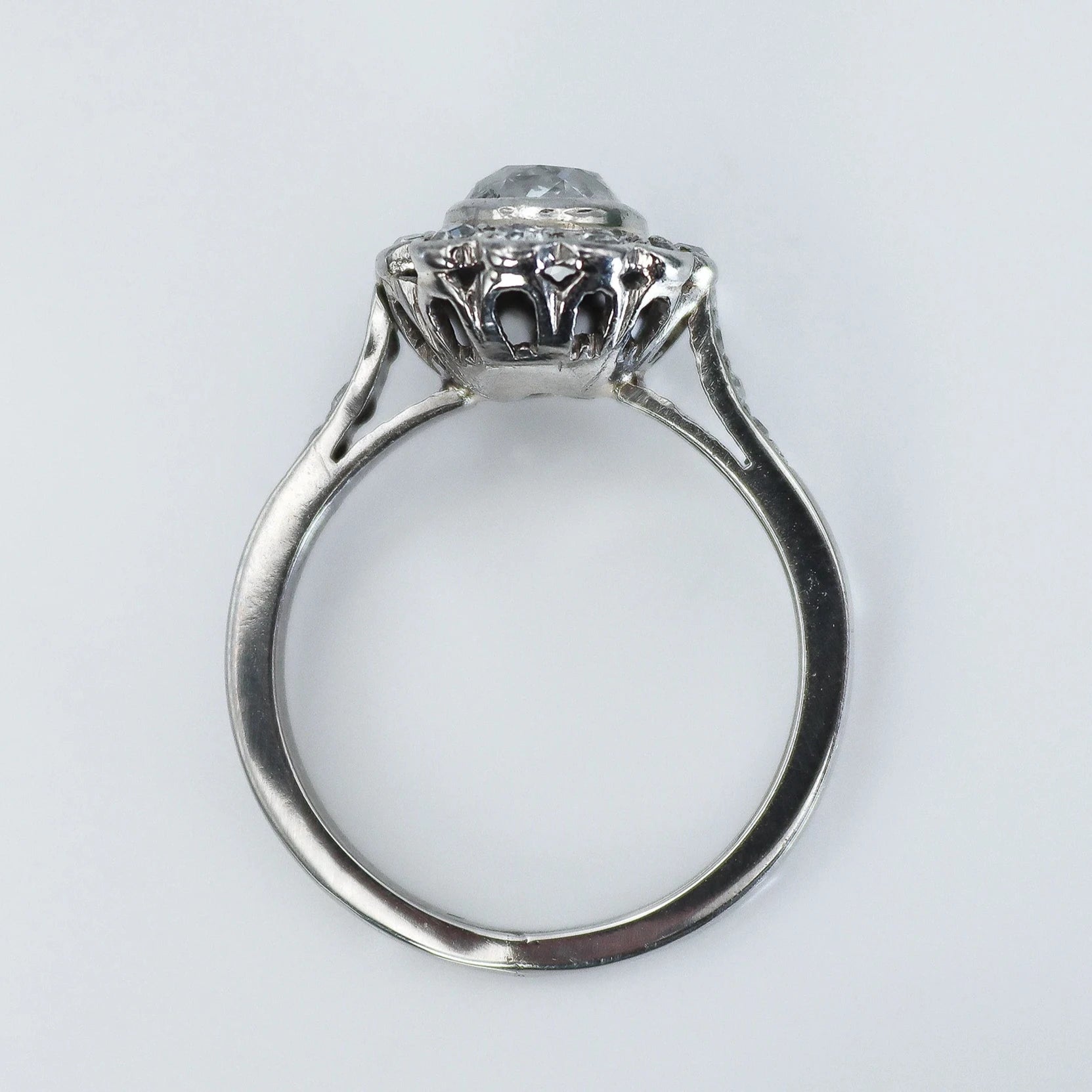Art Deco Platinum 1 carat Diamond Cluster Ring - Friar House