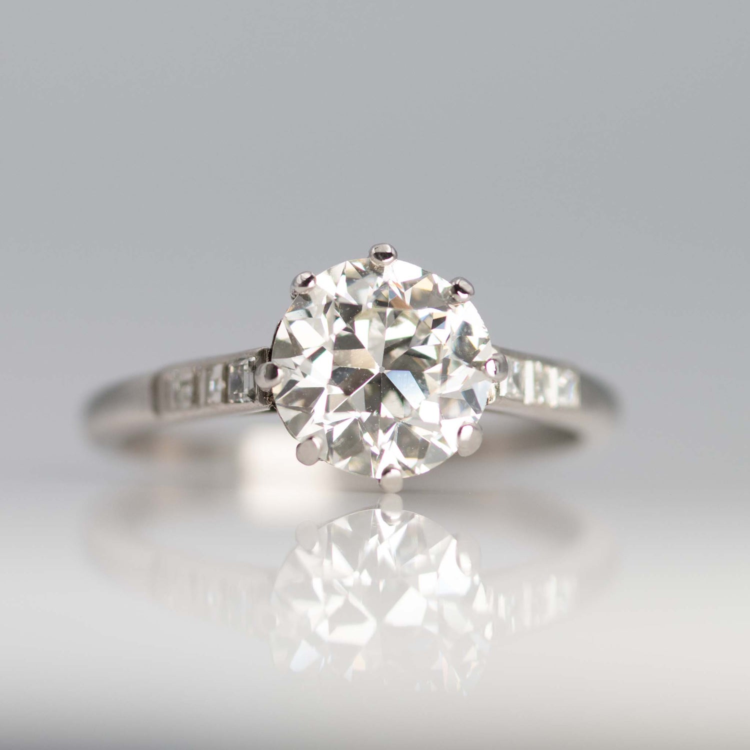 Antique Diamond Solitaire Engagement Rings