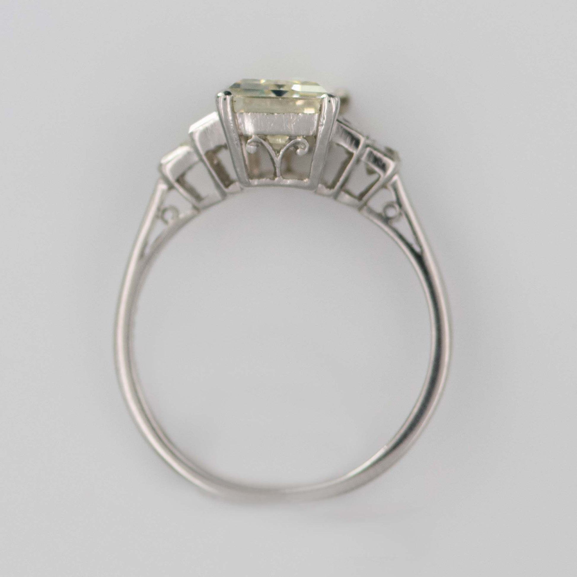 Art Deco Platinum 2.60 carat Diamond Solitaire Ring - Friar House