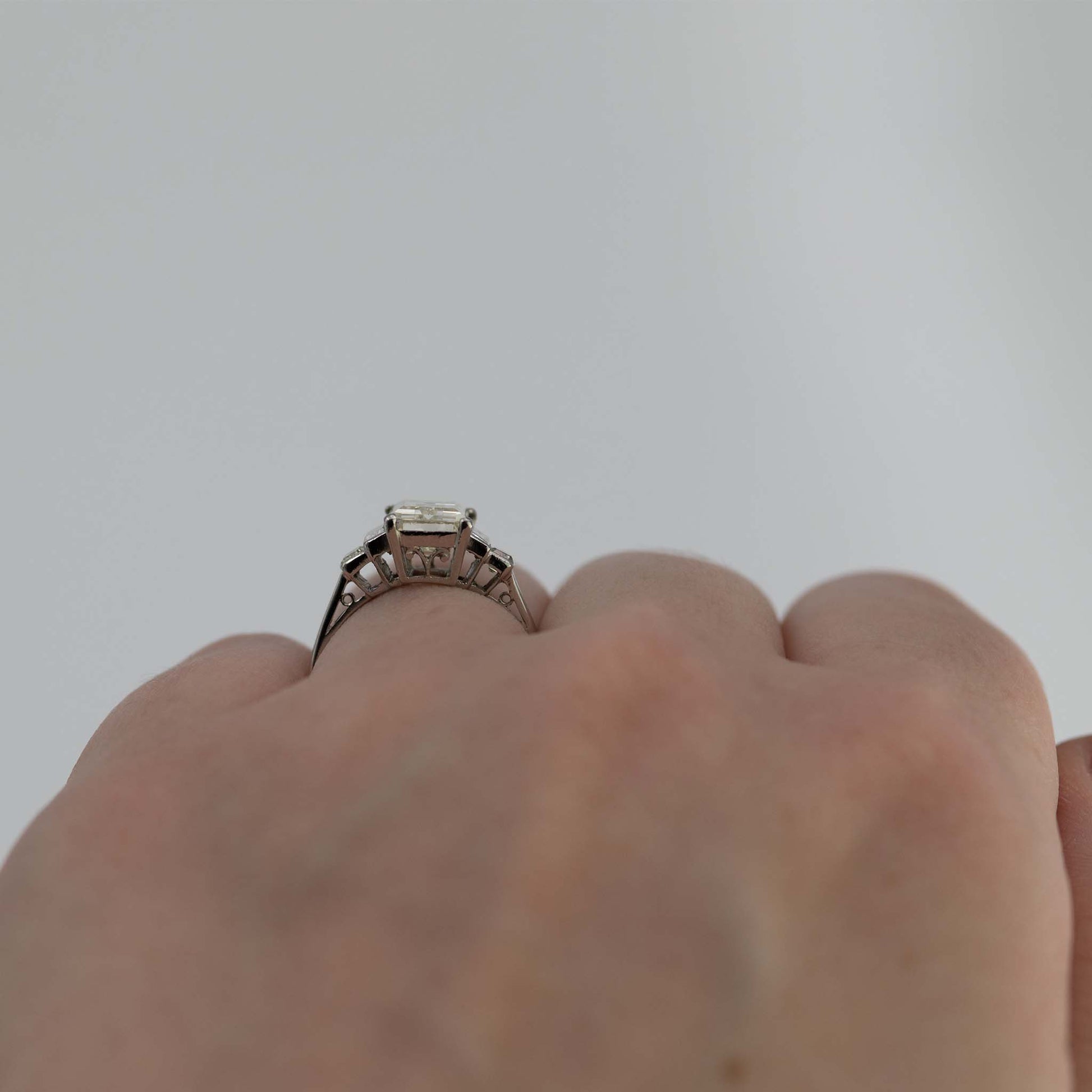 Art Deco Platinum 2.60 carat Diamond Solitaire Ring - Friar House