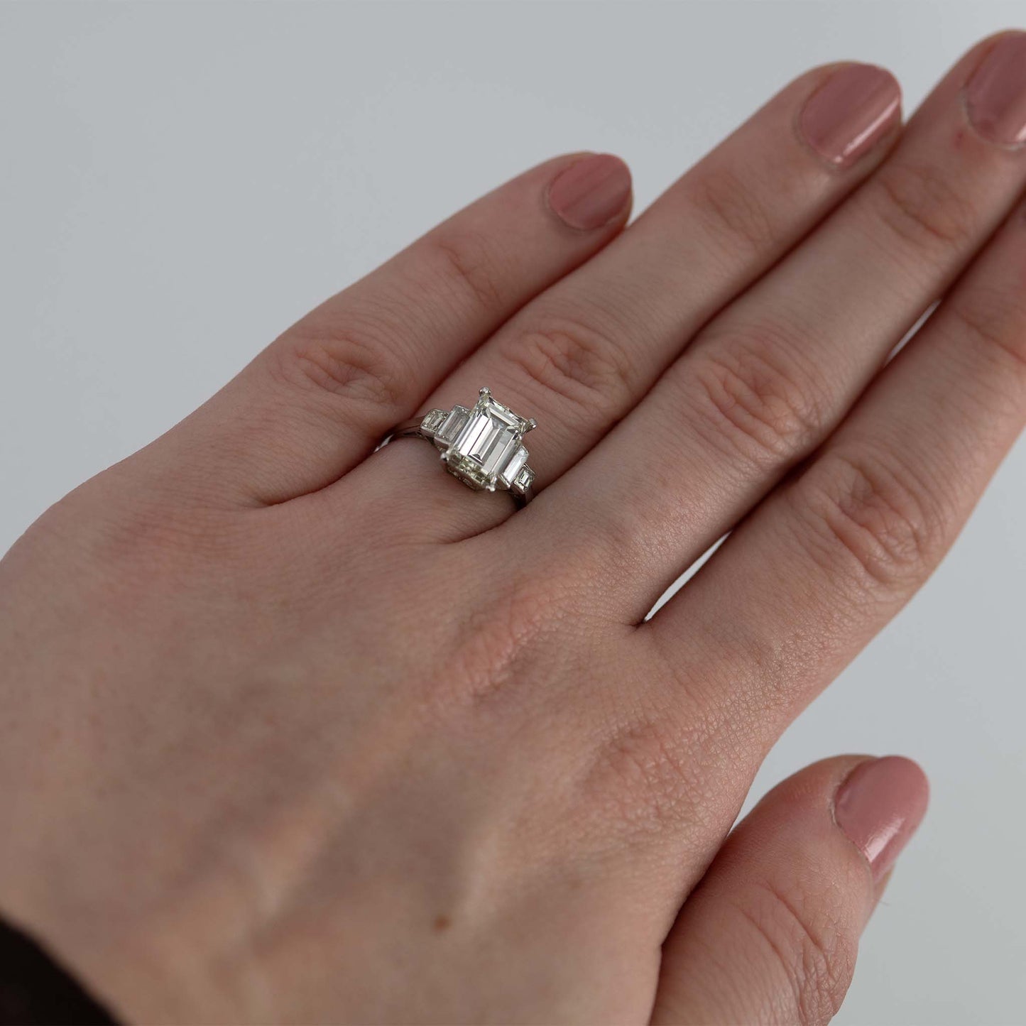 Art Deco Platinum 2.60 carat Diamond Solitaire Ring - Friar House