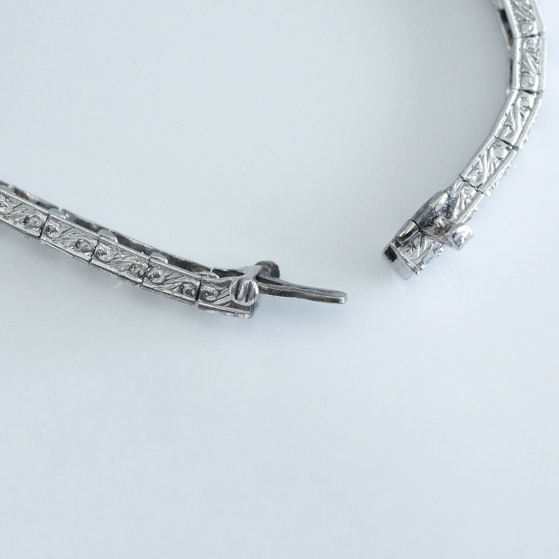 Art Deco Platinum 4 carat Diamond Line Bracelet - Friar House