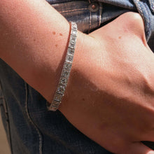 Art Deco Platinum 6.50 Carat Diamond Graduated Line Bracelet - Friar House