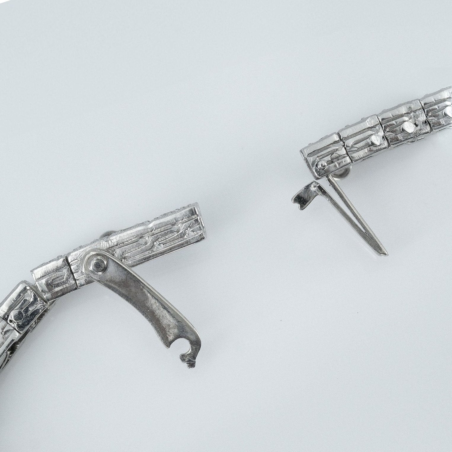 Art Deco Platinum 6.50 Carat Diamond Graduated Line Bracelet - Friar House