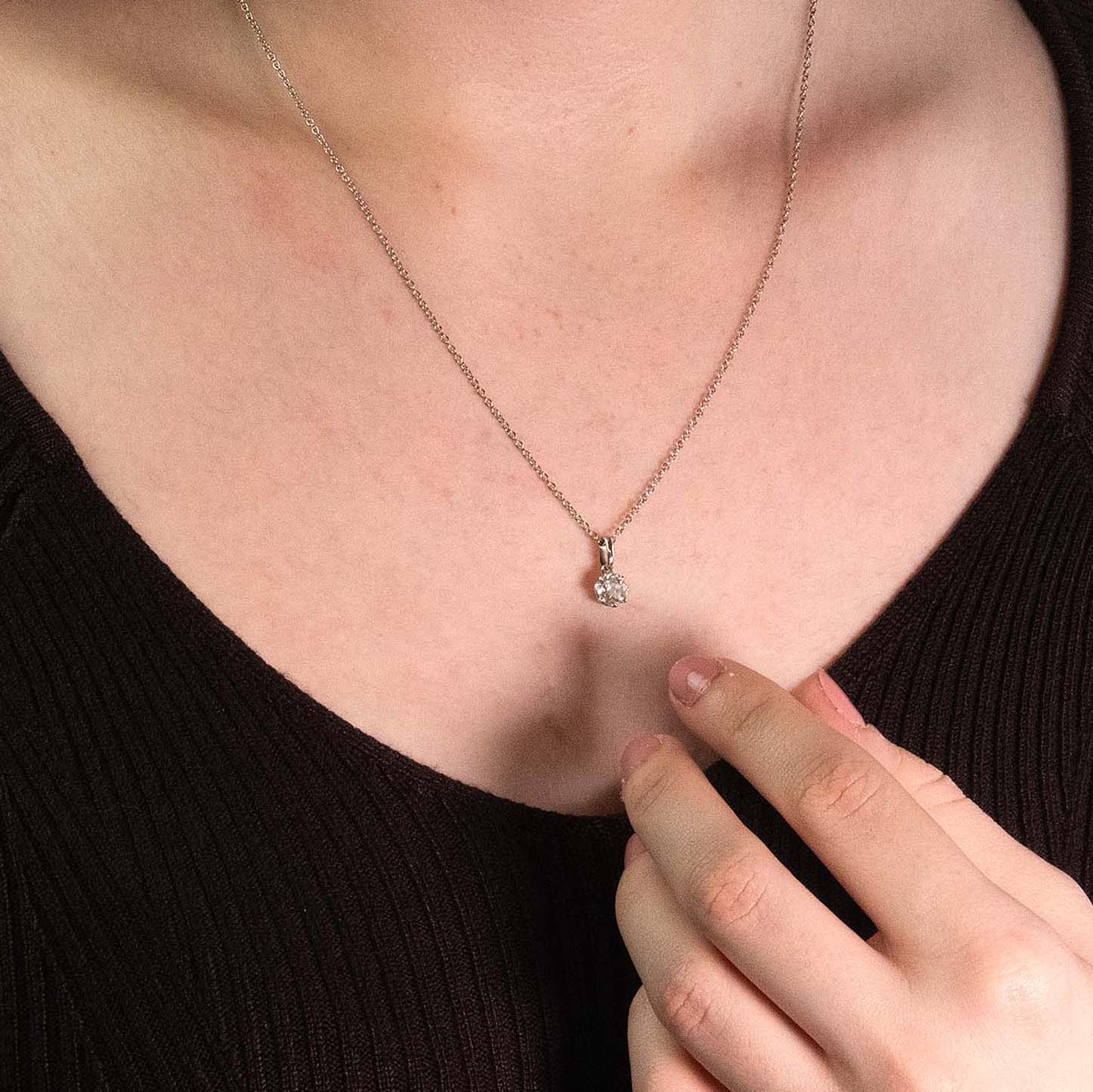 Art Deco Platinum .77 carat Diamond Pendant - Friar House