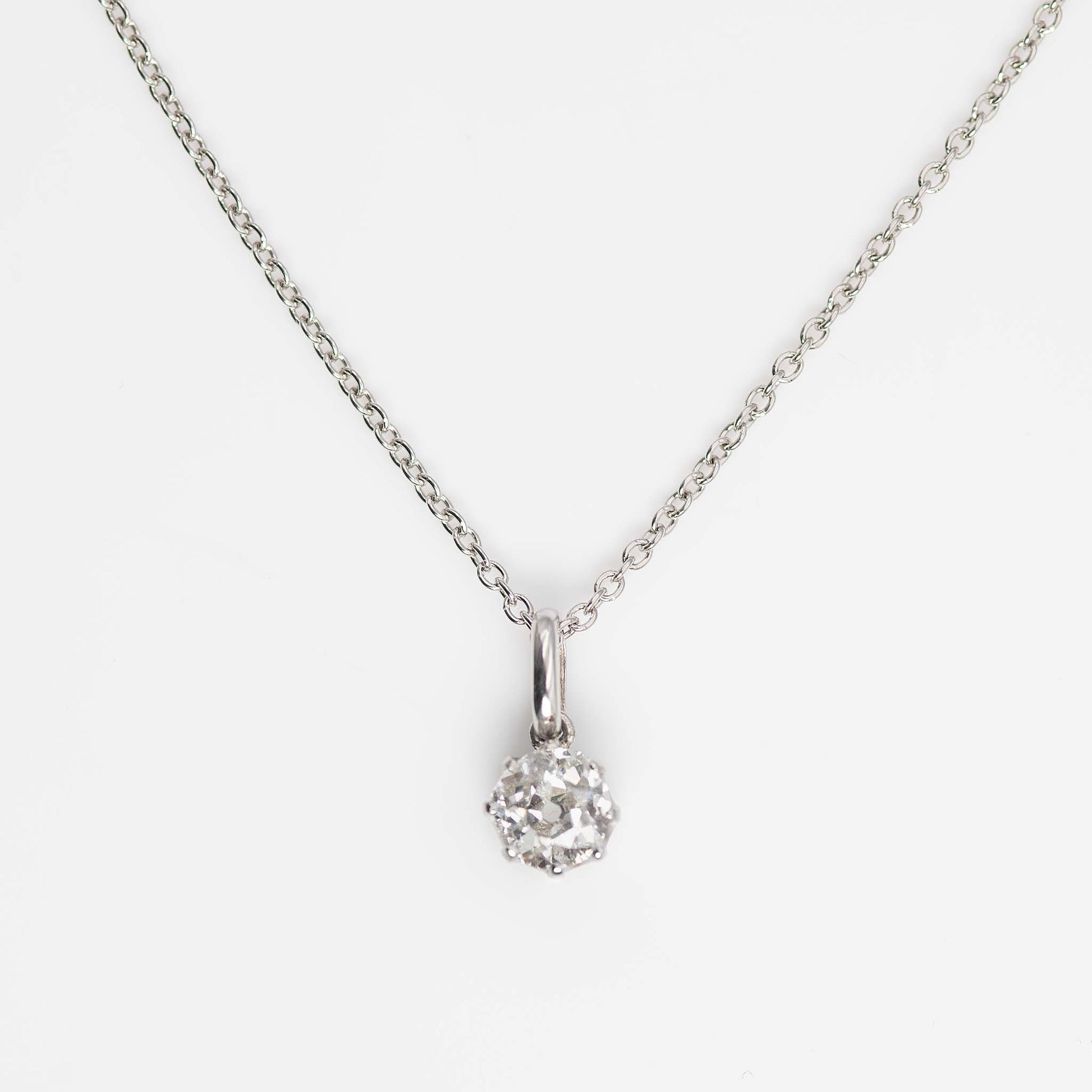 Art Deco Platinum .77 carat Diamond Pendant - Friar House