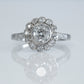 Art Deco Platinum Diamond Cluster Ring - Friar House