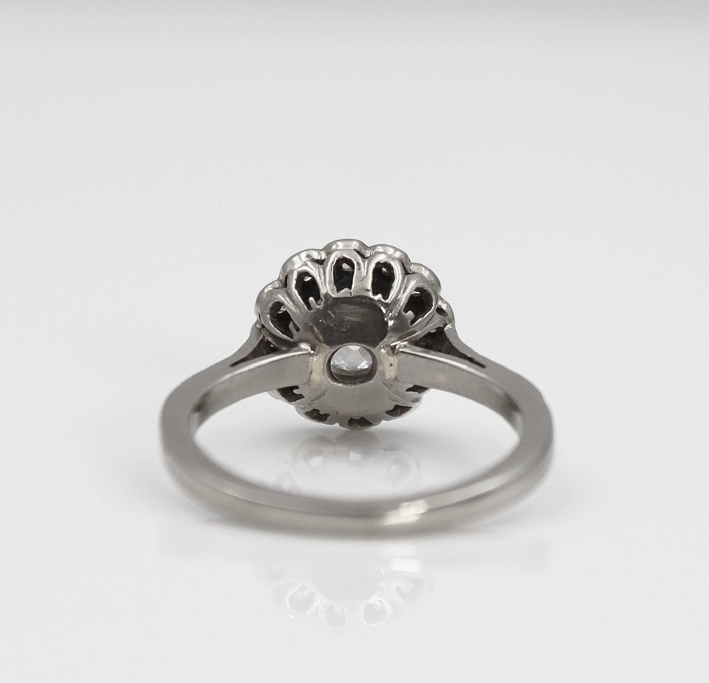 Art Deco Platinum Diamond Cluster Ring - Friar House