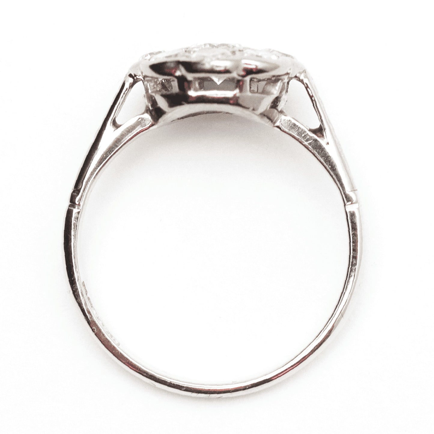 Art Deco Platinum Diamond Daisy Cluster Ring - Friar House