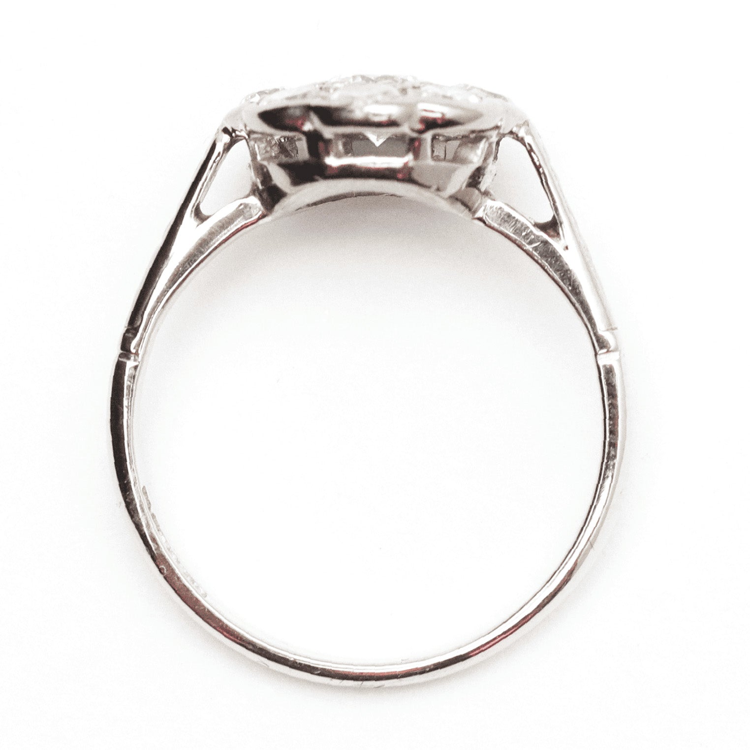 Art Deco Platinum Diamond Daisy Cluster Ring - Friar House