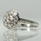 Art Deco Platinum Diamond Daisy Cluster Ring - Friar House
