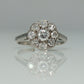 Art Deco Platinum Diamond Daisy Cluster Ring - Friar House