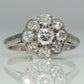 Art Deco Platinum Diamond Daisy Cluster Ring - Friar House
