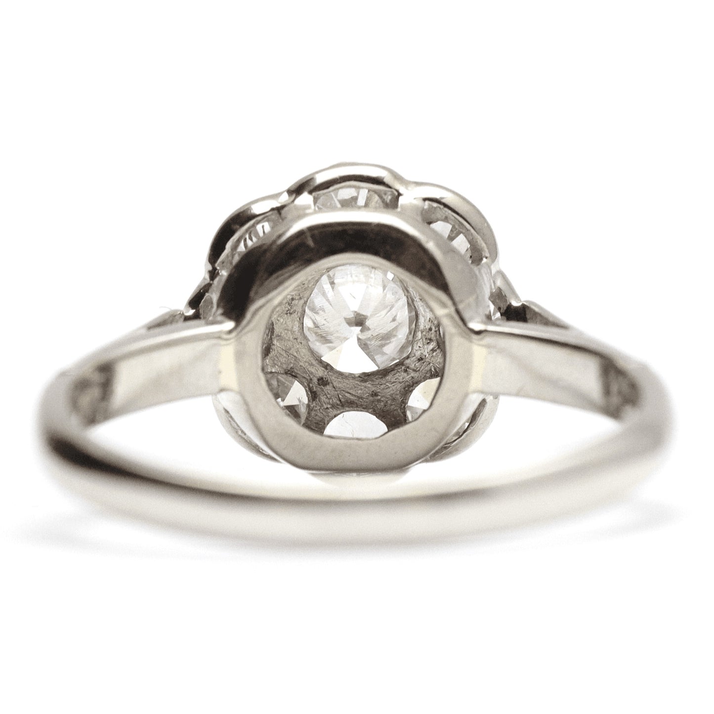 Art Deco Platinum Diamond Daisy Cluster Ring - Friar House