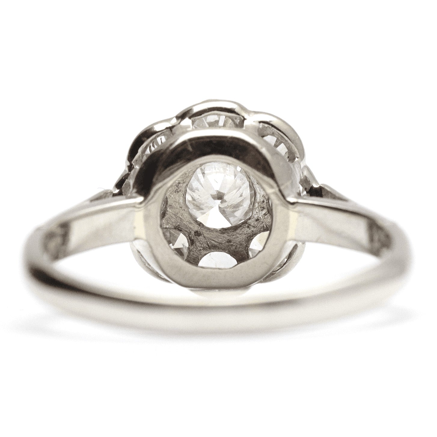 Art Deco Platinum Diamond Daisy Cluster Ring - Friar House