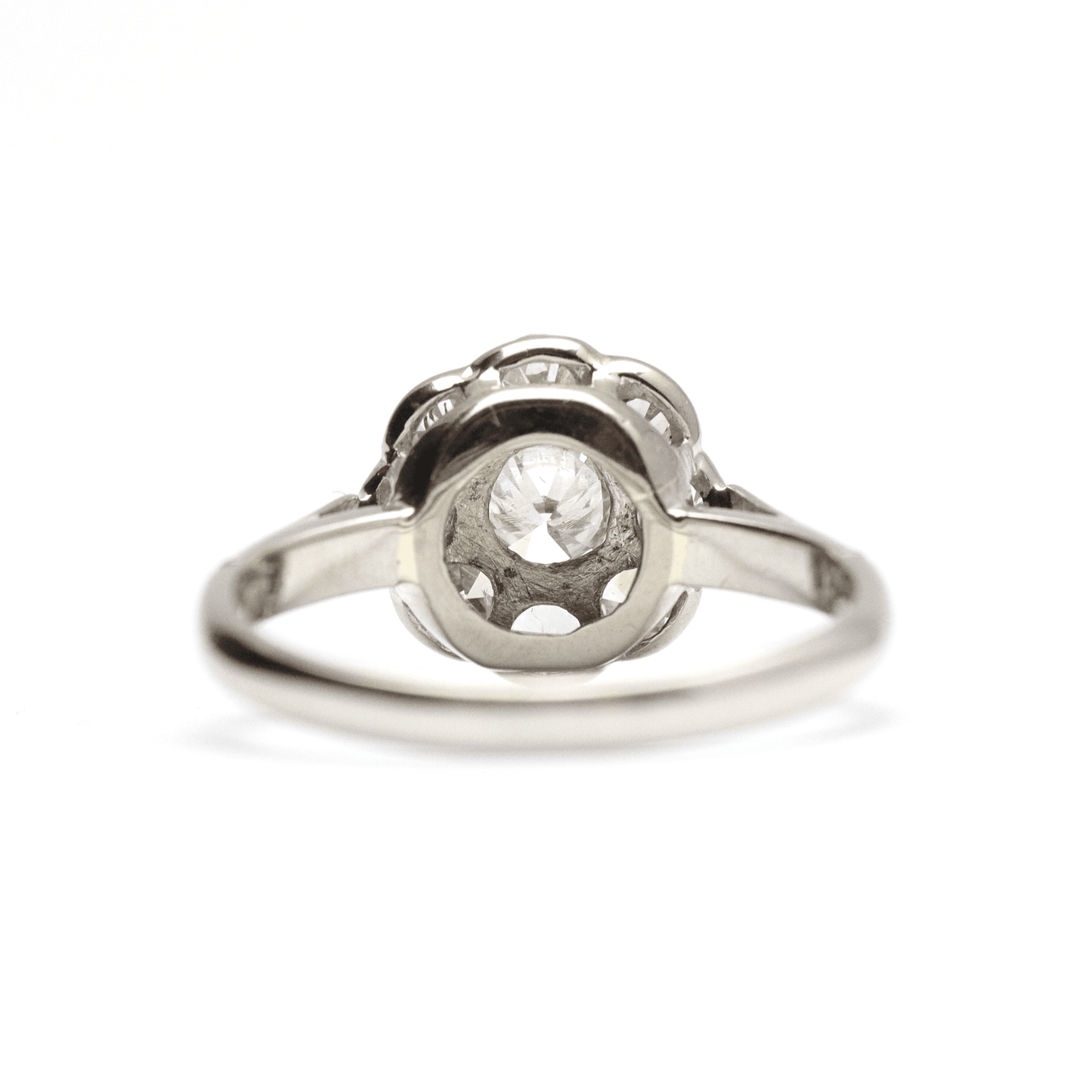 Art Deco Platinum Diamond Daisy Cluster Ring - Friar House