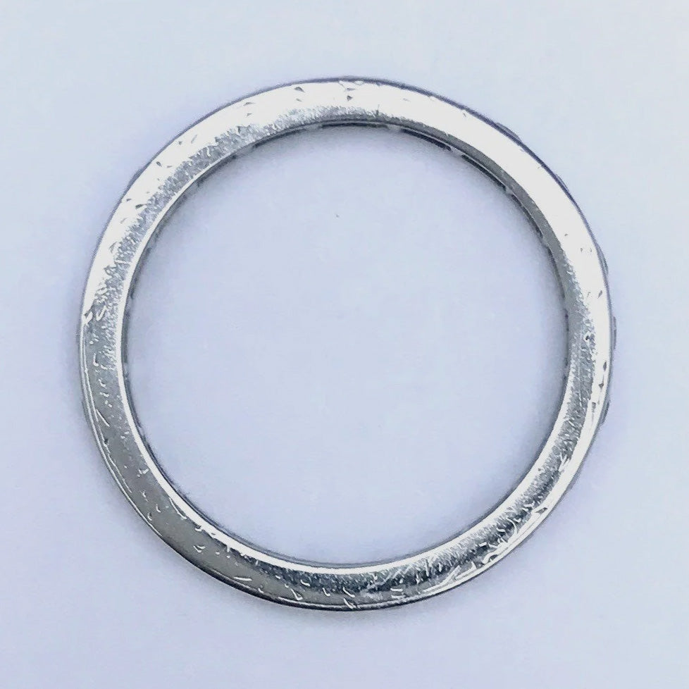 Art Deco Platinum Diamond Eternity Ring Size N - Friar House