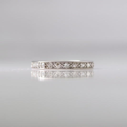 Art Deco Platinum Diamond Eternity Ring Size N - Friar House